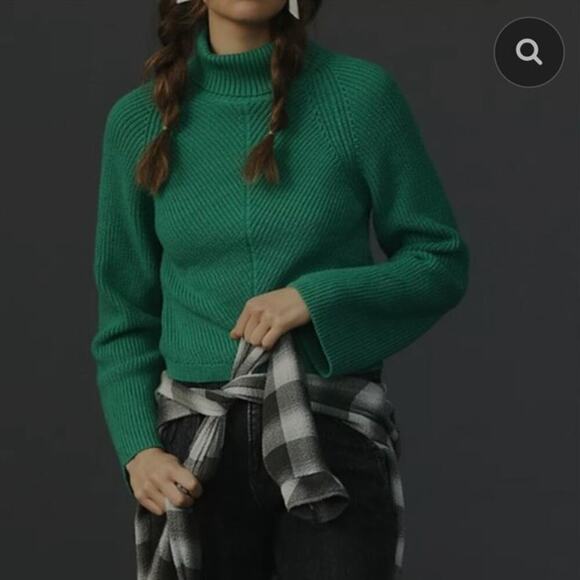 Anthropologie Sweaters - Anthropologie by Maeve Women's Turtleneck Knit Crop Sweater Size Midium